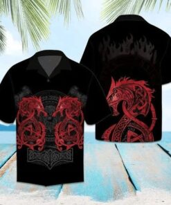 Amazing Viking Dragon Hawaiian Shirt - For Men and Women - Fanshubus