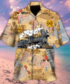 Amazing Western Railway Locomotive Hawaiian Shirt- For men and women - Fanshubus