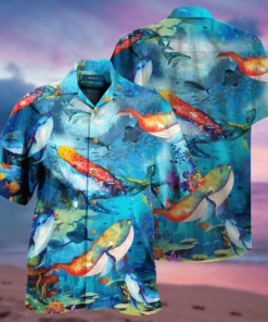 Amazing Whale Hawaiian Shirt .