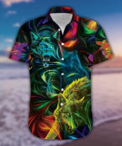 Amazing Wolves Hawaiian Shirt - For Men and Women - Fanshubus