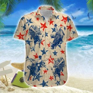 America Bull Riding Hawaiian Shirt- For men and women - Fanshubus