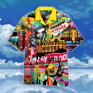 America Pop Art Marilyn Monroe Colorful Hawaiian Shirt- For men and women - Fanshubus
