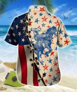 America Saddle Bronc Riding Cowboy Hawaiian Shirt - For Men and Women Fanshubus