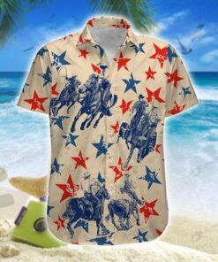 America Team Roping Hawaiian Shirt- For men and women - Fanshubus