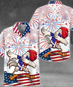 AMERICAN CARTOON CHICKEN HAWAIIAN SHIRT