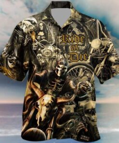 American Motorcycles Gothic Hawaiian Shirt- For men and women - Fanshubus