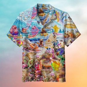 Animal Summer Beach Party Hawaiian Shirt- For men and women - Fanshubus