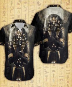 Anubis Ancient Egyptian God Hawaiian Shirt - For men and women - Fanshubus