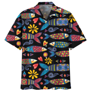 Aquarium Flower Heart Hawaiian Shirt- For men and women - Fanshubus