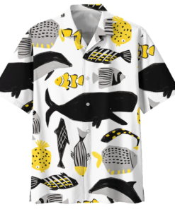 Aquarium Hawaiian Shirt Navy (2)- For men and women - Fanshubus