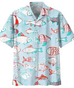 Aquarium Hawaiian Shirt Royal- For men and women - Fanshubus