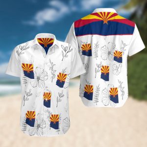 Arizona White Awesome Hawaiian Shirt- For men and women - Fanshubus