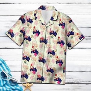 Australia Floral Pink Unique Design Hawaiian Shirt- For men and women - Fanshubus
