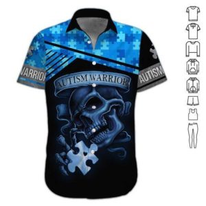 Autism Warrior Hawaiian Shirt - For Men and Women - Fanshubus