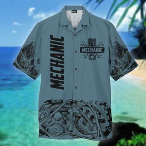 Awesome Mechanic 3D All Over Printed Hawaiian Shirt  -  Unique Beach Shirt - For Men and Women Fanshubus