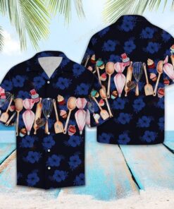 Baking Items Blue Nice Design Hawaiian Shirt- For men and women - Fanshubus