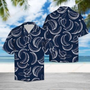 Banana Tropical Blue Best Design Hawaiian Shirt- For men and women - Fanshubus