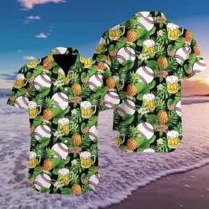 BaShirteball And Beer Hawaiian Aloha Shirt- For men and women - Fanshubus
