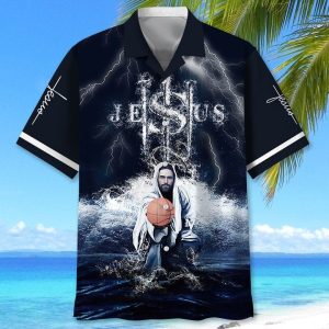 Basketball Jesus Hawaiian Shirt | For Men &amp; Women | Adult | Hl1381- For men and women