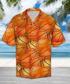 Basketball Orange Unique Design Hawaiian Shirt- For men and women - Fanshubus