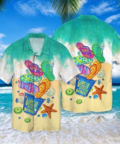 Beach Hawaiian Shirt (3)- For men and women - Fanshubus