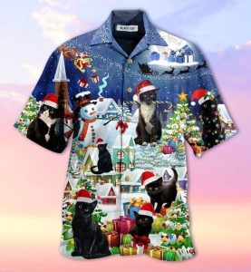 Beach Shirt Buy Merry Catmas Hawaiian Shirt- For men and women - Fanshubus