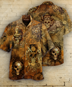 Beach Shirt Buy Skull Steampunk Hawaiian Shirt .