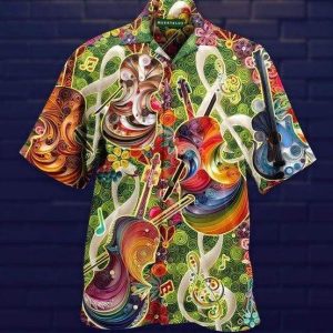 Beach Shirt Check Out This Awesome Colorful Soul Of iolin Unisex Hawaiian Aloha Shirts- For men and women - Fanshubus