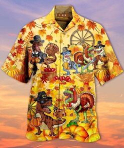 Beach Shirt Find Happy Trexgiving Hawaiian Shirt