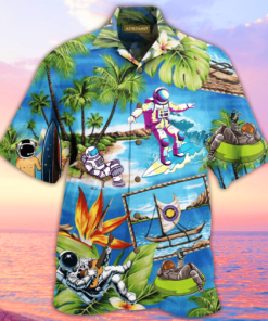 Beach Shirt Shop Amazing Astronaut Hawaiian Shirt