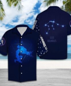 Beach Shirt Shop Aquarius Horoscope Hawaiian Shirt- For men and women - Fanshubus