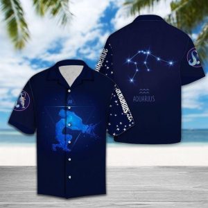 Beach Shirt Shop Aquarius Horoscope Hawaiian Shirt- For men and women - Fanshubus