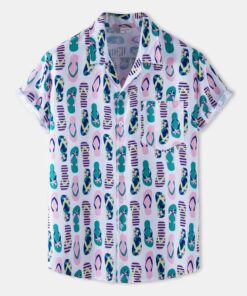 Beach SlippersBlue Unique Design Unisex Hawaiian Shirt - For men and women - Fanshubus