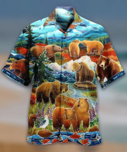 Bear Cute Hawaiian Shirt- For men and women - Fanshubus