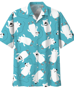 Bear Hawaiian Shirt (3)- For men and women - Fanshubus