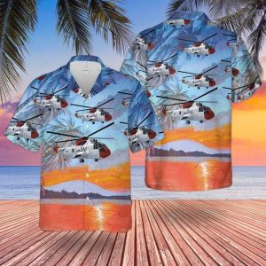 Beautiful Beach Us Navy Sikorsky Sh-3 Seaking Unisex Hawaiian Shirts Beach Shorts- For men and women - Fanshubus