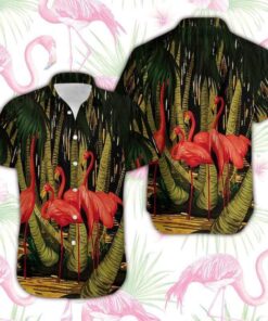 Beautiful Flamingo Coconut Hawaiian Shirt- For men and women - Fanshubus