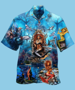 Beautiful Mermaid In The Ocean Hawaiian Shirt - For Men and Women - Fanshubus