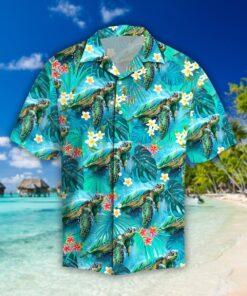 Beautiful Tropical Turtles Hawaiian Shirt- For men and women - Fanshubus