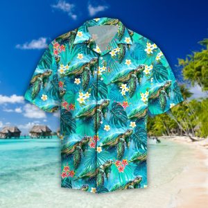 Beautiful Tropical Turtles Hawaiian Shirt | For Men &amp; Women | Adult |- For men and women - Fanshubus