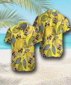 Bee Lemon Yellow Summer Vibes Hawaiian Shirt- For men and women - Fanshubus