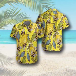 Bee Lemon Yellow Summer Vibes Hawaiian Shirt- For men and women - Fanshubus