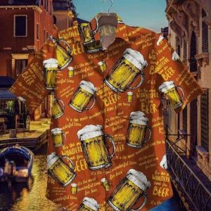 Beer Lovers Hawaiian Aloha Shirt- For men and women - Fanshubus