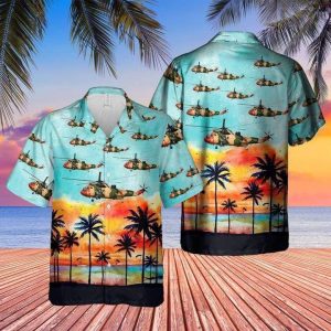 Belgium Air Force West Land Sea King Mk 48 Hawaiian Shirt - For men and women - Fanshubus