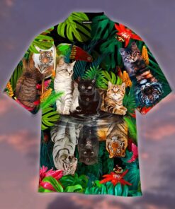 Believe In Yourself Cat Tiger Hawaiian Shirt | For Men &amp; Women | Adult |- For men and women - Fanshubus