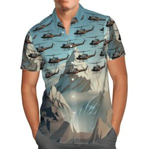 Bell Uh-1D German Airforce Hawaiian Shirt - For men and women - Fanshubus