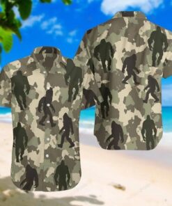 Bigfoot Camo Amazing Design Hawaiian Shirt- For men and women - Fanshubus