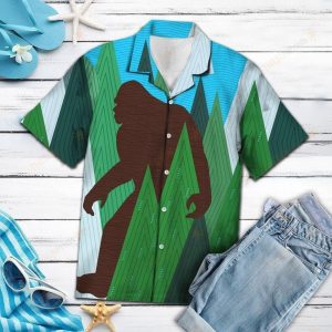 Bigfoot Forest Green Best Design Hawaiian Shirt- For men and women - Fanshubus