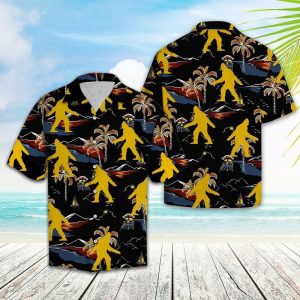Bigfoot On Vacation Multicolor Nice Design Hawaiian Shirt- For men and women - Fanshubus