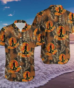 Bigfoot Under Red Moon Hawaiian Shirt - For Men and Women - Fanshubus